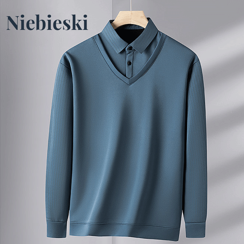 🎁 Idealny prezent dla mężczyzn – ciepła koszula w stylu dwuczęściowego garnituru