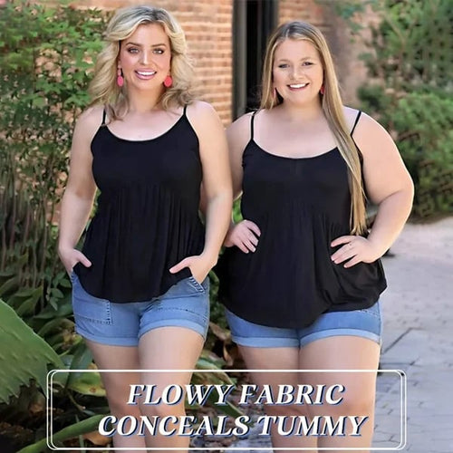 🔥🩱Luźny top bez rękawów z wbudowanym biustonoszem