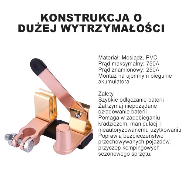 Mosiężne przełączniki obwodów⚡ Ochrona akumulatora - 🔋
