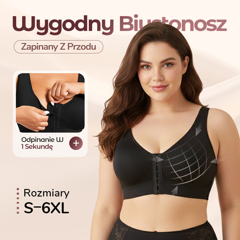 【1+1 gratis】Biustonosz damski bez fiszbin z zapięciem z przodu
