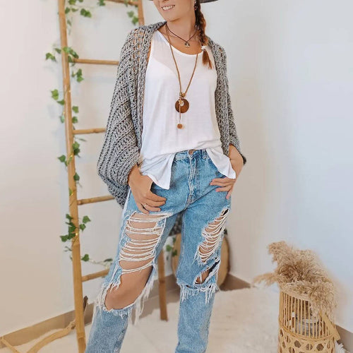 🍂 Wyprzedaż jesienna – 50% taniej! 💕🧶 Damski dzianinowy szal kokonowy 🧣