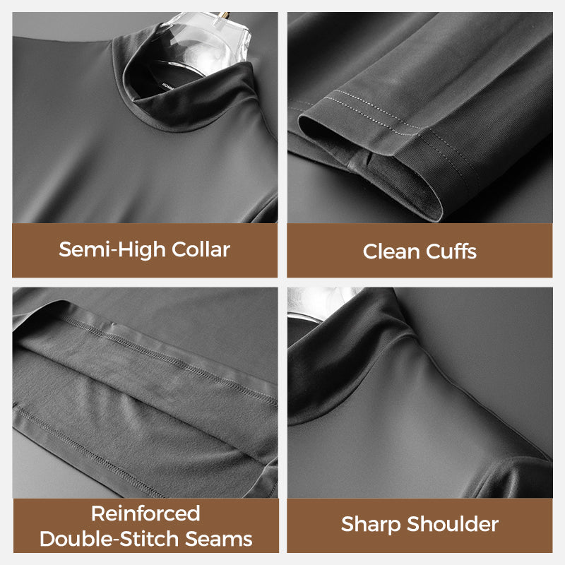 🔥Nowa gorąca sprzedaż🔥Męska koszulka termoaktywna z merceryzowanej bawełny, ciepła i wygodna