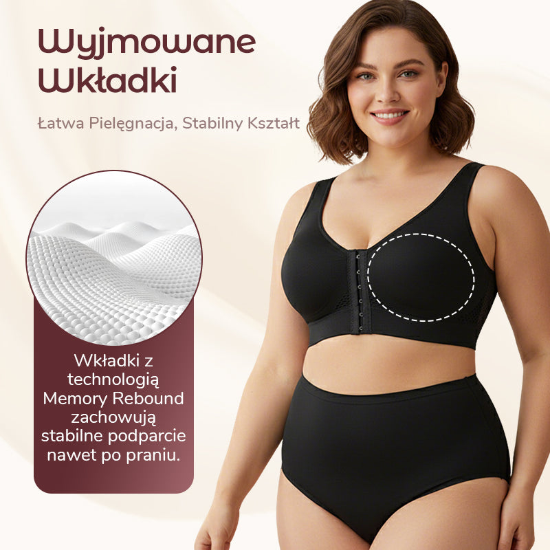 【1+1 gratis】Biustonosz damski bez fiszbin z zapięciem z przodu