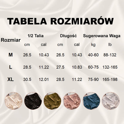 ❤️ Eleganckie bezszwowe majtki kontrolujące brzuch – satyna & jedwab, komfort przez cały dzień