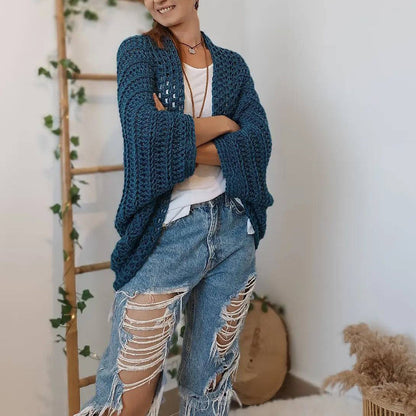 🍂 Wyprzedaż jesienna – 50% taniej! 💕🧶 Damski dzianinowy szal kokonowy 🧣