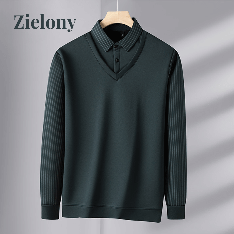 🎁 Idealny prezent dla mężczyzn – ciepła koszula w stylu dwuczęściowego garnituru