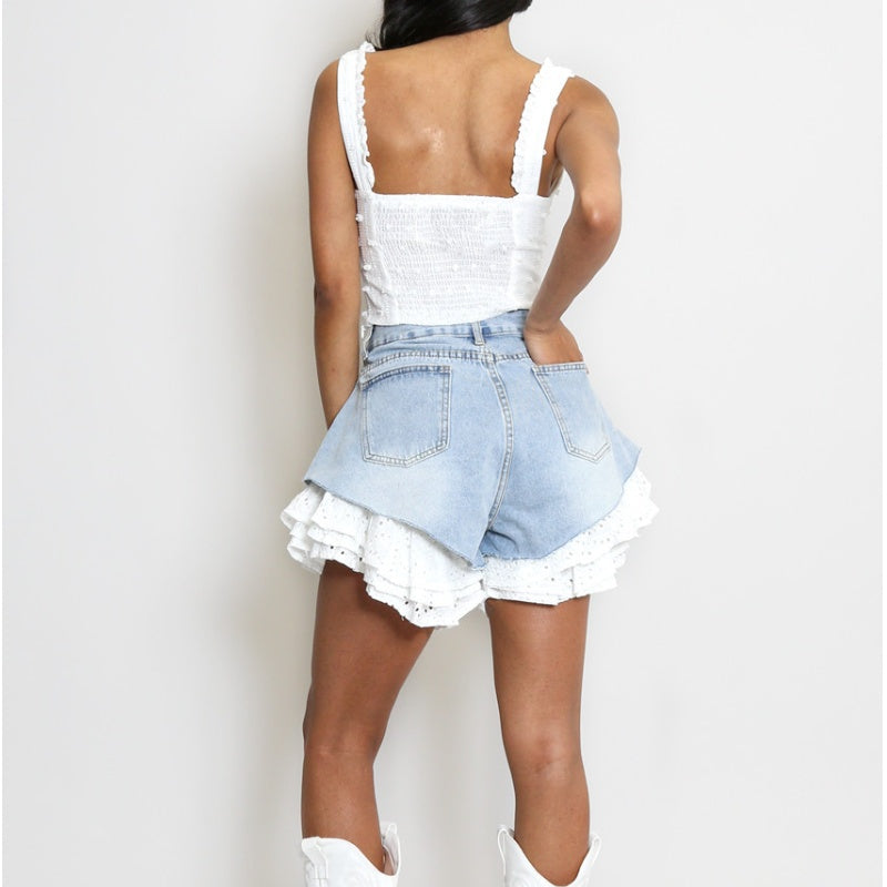 ✨Koronkowe letnie szorty jeansowe dla kobiet