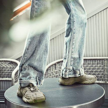 Casualowe, oddychające, antypoślizgowe trampki z grubą podeszwą i siateczkową cholewką