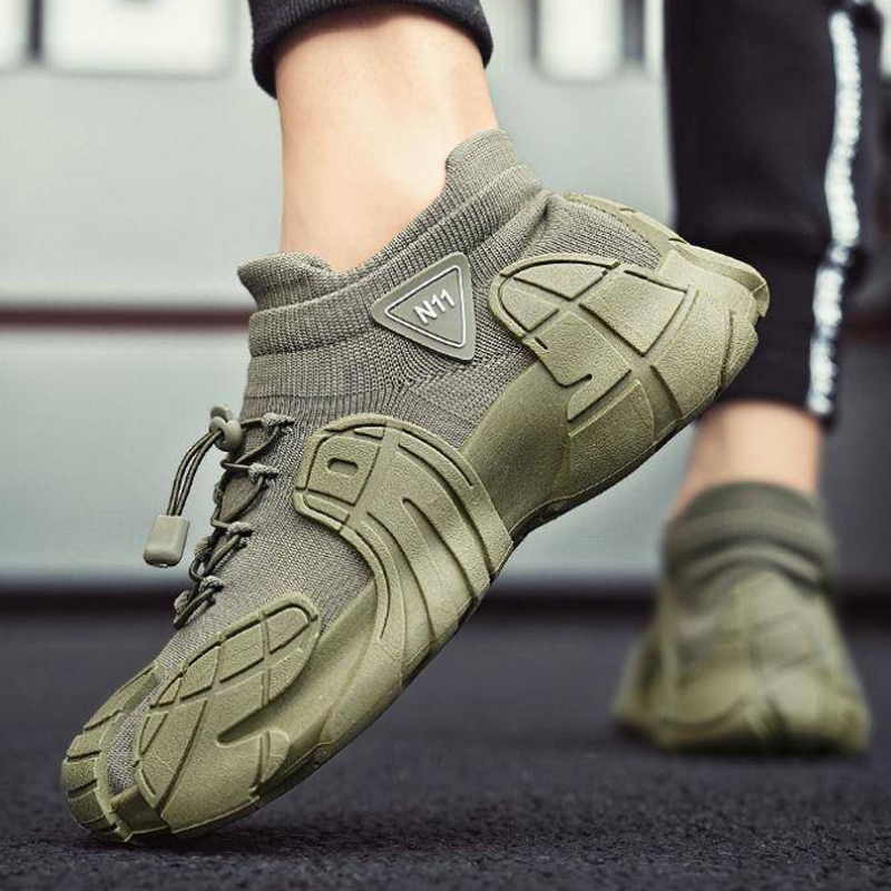 Casualowe, oddychające, antypoślizgowe trampki z grubą podeszwą i siateczkową cholewką