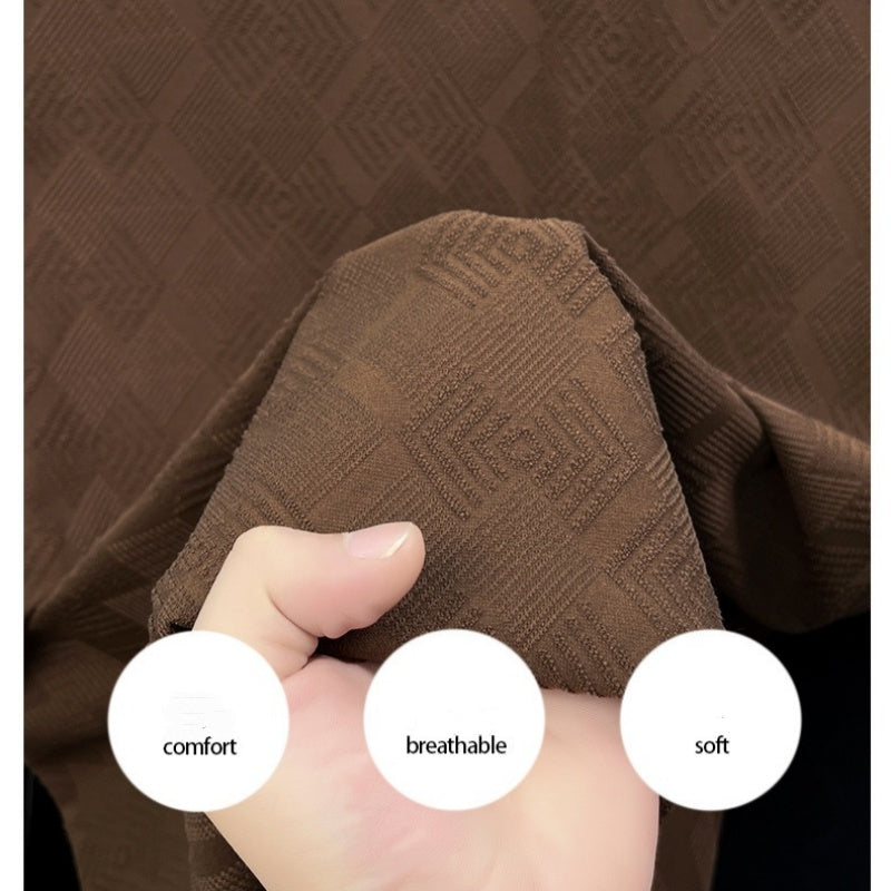 Męska casualowa bluzka z długim rękawem w stylu dwuczęściowym