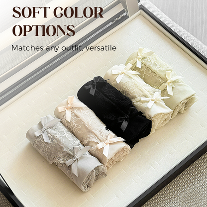 💗Damskie miękkie koronkowe majtki z średnim stanem