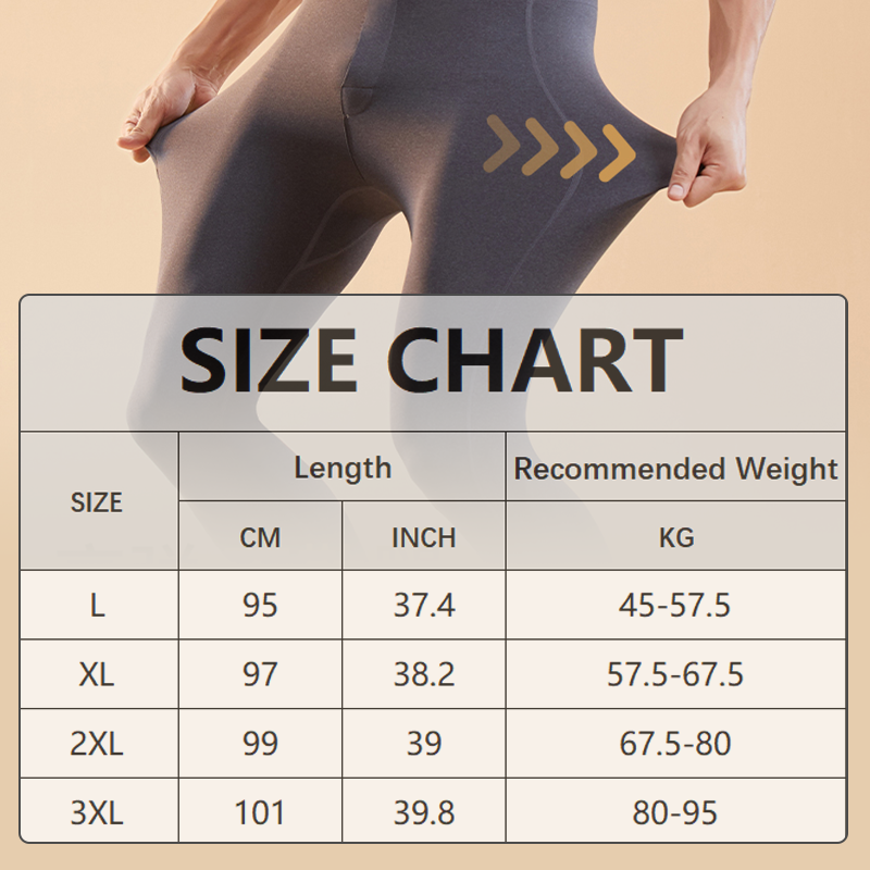 Męskie antybakteryjne bezszwowe spodnie termiczne o dopasowanym kroju na jesień i zimę