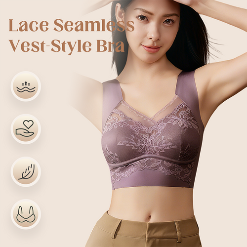 Koronkowa biustonosz bezszwowy typu kamizelka