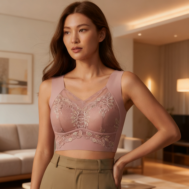 Koronkowa biustonosz bezszwowy typu kamizelka