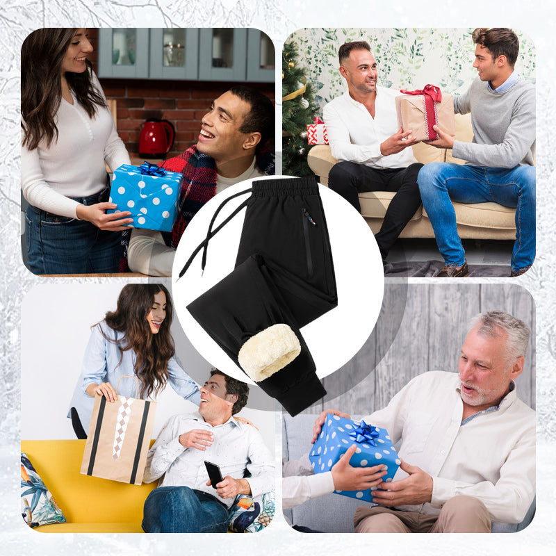 Męskie zimowe spodnie dresowe z ciepłym polarem!（M-4XL)