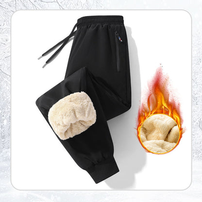 Męskie zimowe spodnie dresowe z ciepłym polarem!（M-4XL)