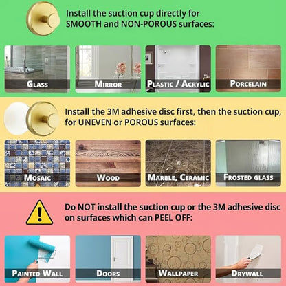 ✨Wieszak ścienny z przyssawką ze stali nierdzewnej