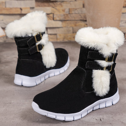 ❄️ Nowe damskie śniegowce – grube, ocieplane, z miękkim futerkiem i solidną podeszwą! 🥾🔥