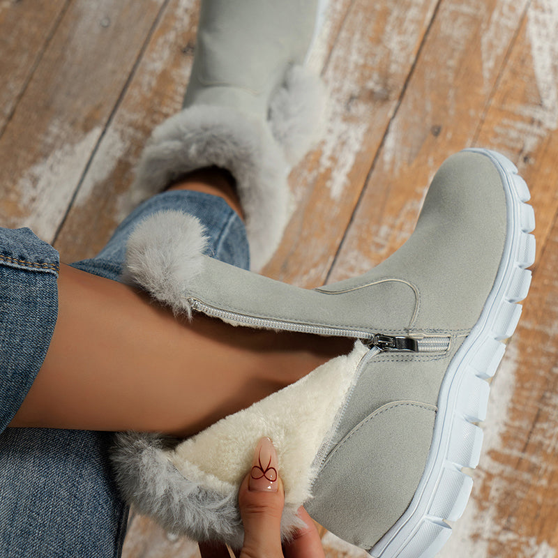 ❄️ Nowe damskie śniegowce – grube, ocieplane, z miękkim futerkiem i solidną podeszwą! 🥾🔥