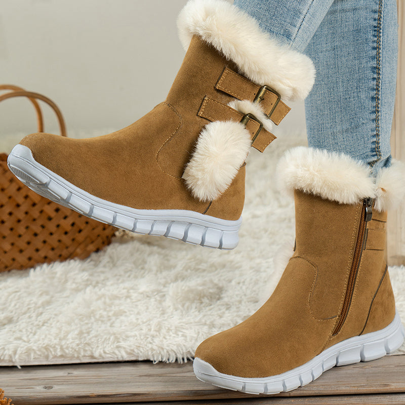 ❄️ Nowe damskie śniegowce – grube, ocieplane, z miękkim futerkiem i solidną podeszwą! 🥾🔥