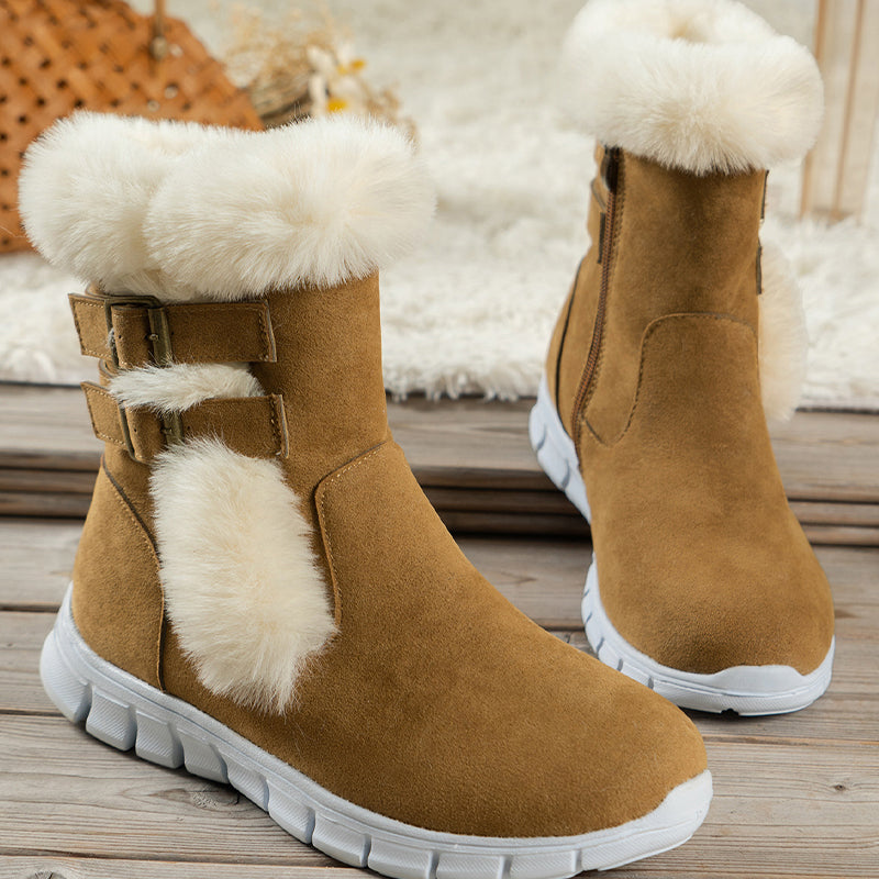 ❄️ Nowe damskie śniegowce – grube, ocieplane, z miękkim futerkiem i solidną podeszwą! 🥾🔥