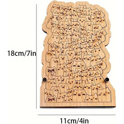 Drewniana układanka 100 kotów